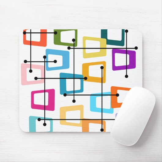 Atomic Mid Century Modern Mousepad (Mit Mouse)