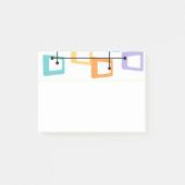 Atomic Mid Century Modern Post-it Klebezettel (Vorderseite)