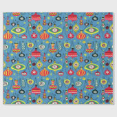 Atomic Mitte des 1950er Jahre Moderne Weihnachten Geschenkpapier (Flach)