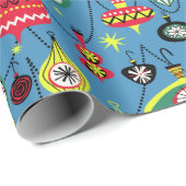 Atomic Mitte des 1950er Jahre Moderne Weihnachten Geschenkpapier (Rolleneckpunkt)