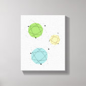 Atomic Mitte Jahrhundert Moderne verschraubte Canv Leinwanddruck (Vorderseite)