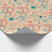 Atomic-Muster der 1950er Jahre Geschenkpapier (Ecke)