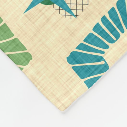 Atomic-Muster der 50er Jahre Fleecedecke (Ecke)