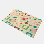 Atomic-Muster der 50er Jahre Fußmatte (Schrägansicht)