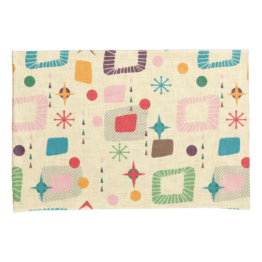 Atomic-Muster der 50er Jahre Kissenbezug (Vorderseite-Rechts)