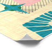 Atomic-Muster der 50er Jahre Poster (Ecke)