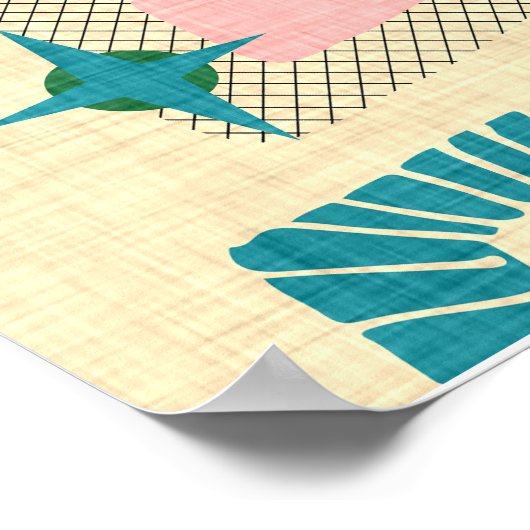 Atomic-Muster der 50er Jahre Poster (Ecke)