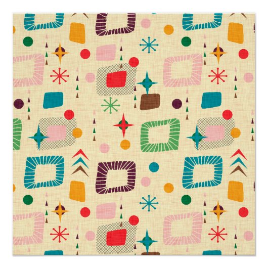 Atomic-Muster der 50er Jahre Poster (Vorderseite)