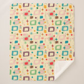 Atomic-Muster der 50er Jahre Sherpadecke (Vorderseite)