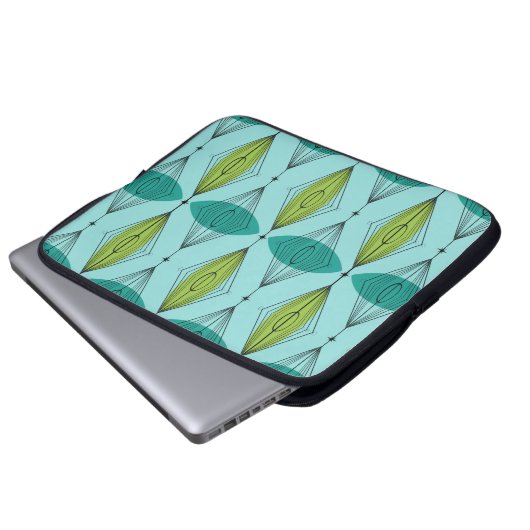 Atomic Ogee & Starbursts Laptop Sleeve (Vorne Knopf)