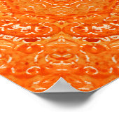 Atomic Orange Watercolor Mandala Poster (Ecke)