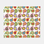 Atomic Paisleys Fleecedecke (Vorderseite (Horizontal))