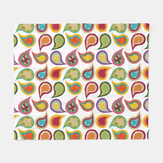 Atomic Paisleys Fleecedecke (Vorderseite (Horizontal))