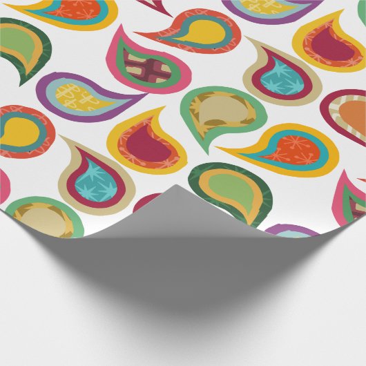 Atomic Paisleys Geschenkpapier (Ecke)