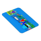 Atomic Palm Springs Cocktail Party Flexibles Foto Magnet (Rechte Seite)