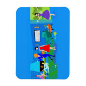 Atomic Palm Springs Cocktail Party Flexibles Foto Magnet (Vertikal)