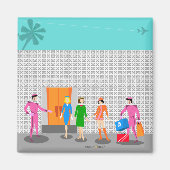 Atomic Palm Springs Stewardeparty Magnet (Vorne)