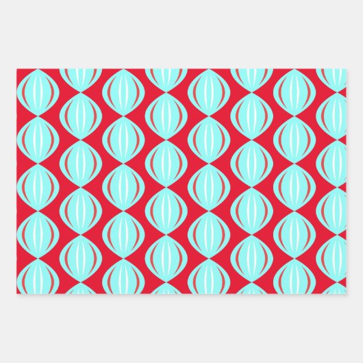 Atomic Patterns aus der Mitte des Jahrhunderts auf Geschenkpapier Set (Vorderseite 3)