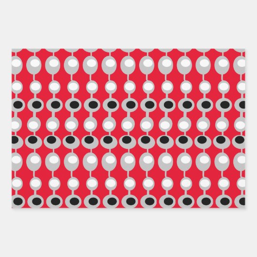 Atomic Patterns aus der Mitte des Jahrhunderts auf Geschenkpapier Set (Vorderseite 2)