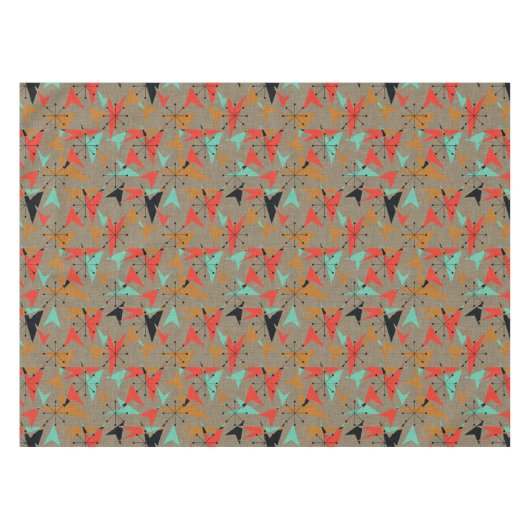 Atomic Patterns, Fifties Style Tablecloth, 52"x70" Tischdecke (Vorderseite (Horizontal))