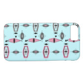 Atomic Pink & Gray Muster iPhone 7 Plus Fall Case-Mate iPhone Hülle (Rückseite (Horizontal))