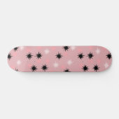 Atomic Pink Starbursts Skateboard Deck (Horizontal)