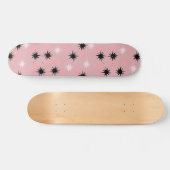 Atomic Pink Starbursts Skateboard Deck (Horizontal)
