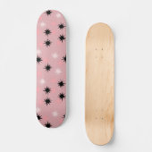 Atomic Pink Starbursts Skateboard Deck (Vorderseite)