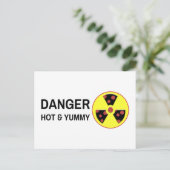 Atomic Pizza Hot und Yummy Postkarte (Stehend Vorderseite)