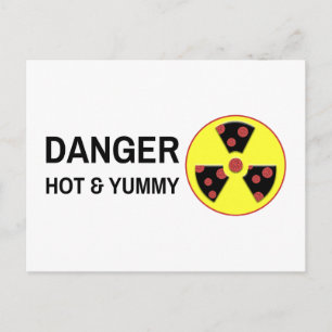 Atomic Pizza Hot und Yummy Postkarte