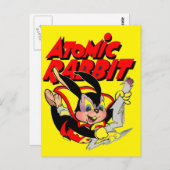 Atomic-Rabbit-Superheld Postkarte (Vorne/Hinten)