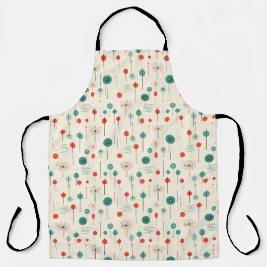 Atomic Red and Green Christmas Cook's Schürze (Vorderseite)
