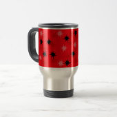 Atomic Red Starbursts Reisebecher (Vorderseite Links)