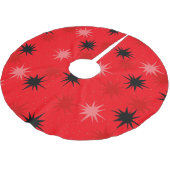 Atomic Red Sternexplosionen Christmas Tree Skirt Polyester Weihnachtsbaumdecke (Schrägansicht)