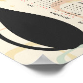 Atomic Retro Black Cat Mid Century 2025 Kalender Poster (Ecke)