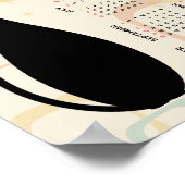 Atomic Retro Black Cat Mid Century 2027 Calendar Poster (Ecke)
