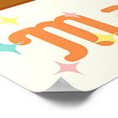 Atomic Retro Futuristic Martini Breakfast Bar Poster (Ecke)