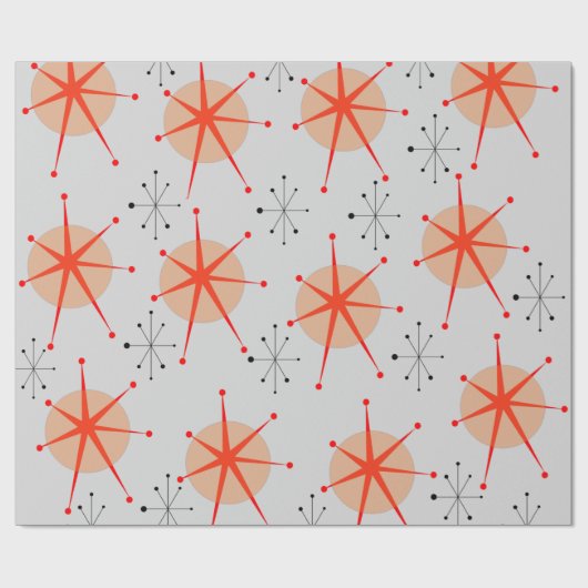 Atomic Retro Geschenkpapier (Flach)