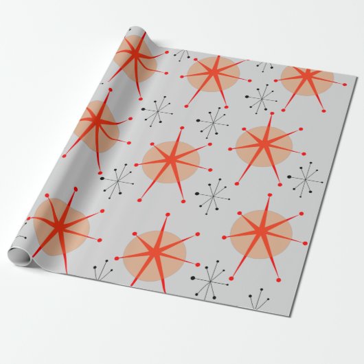 Atomic Retro Geschenkpapier (Ungerollt)