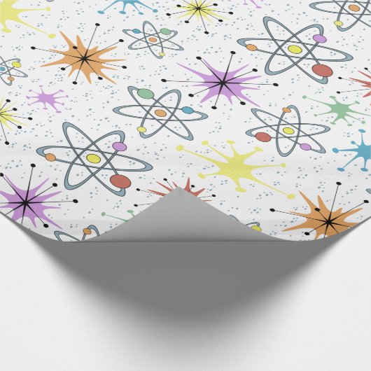 Atomic Retro Geschenkpapier (Ecke)