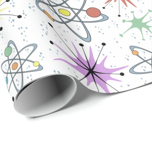 Atomic Retro Geschenkpapier (Rolleneckpunkt)