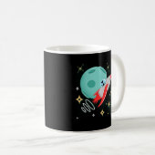 Atomic Rocket Cat Mitte des Jahrhunderts Cat Futur Kaffeetasse (VorderseiteRechts)