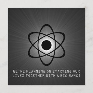Atomic Save the Date einladen, grau