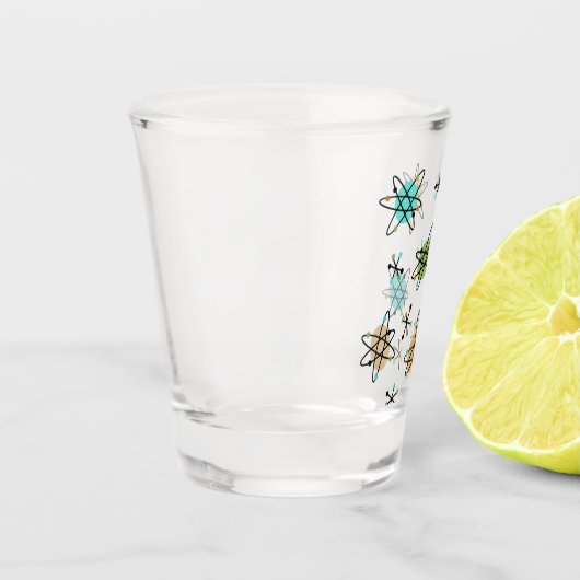 Atomic Shot Glas aus der Mitte des Jahrhunderts (Links)