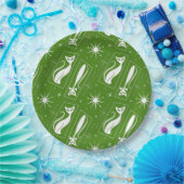 Atomic Star Cat MidCentury Modern Christmas MCM Pappteller (Party)