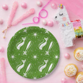 Atomic Star Cat MidCentury Modern Christmas MCM Pappteller (Party)