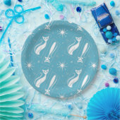 Atomic Star Cat MidCentury Modern Christmas MCM Pappteller (Party)