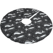 Atomic Star Cat MidCentury Modern Christmas MCM Polyester Weihnachtsbaumdecke (Schrägansicht)