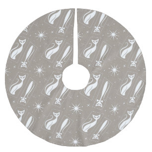 Atomic Star Cat MidCentury Modern Christmas MCM Polyester Weihnachtsbaumdecke