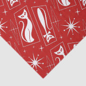 Atomic Star Cat MidCentury Modern Christmas MCM T Seidenpapier (Detail)